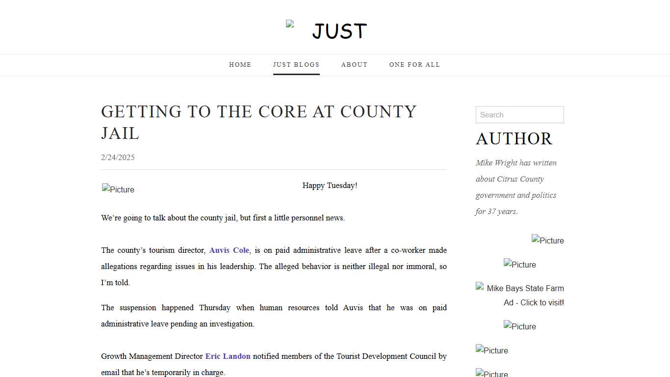 Just Blogs - JUST WRIGHT CITRUS